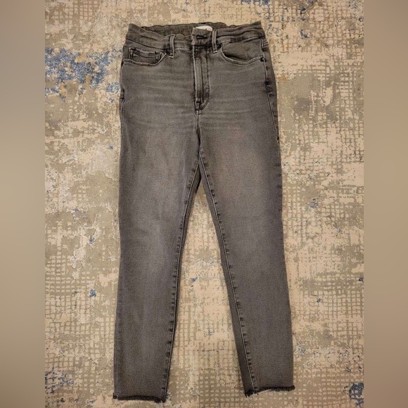 Good American - Good Waist Gray Cropped Jeans Size 6/28 in Excellent Condition!! - Picture 3 of 5